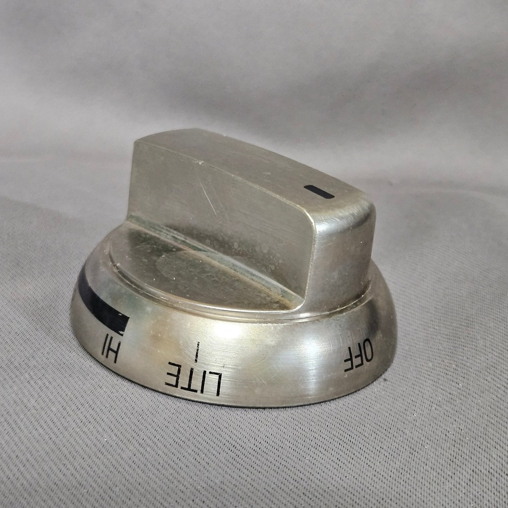 LG Range Burner Control Knob Assembly AEZ74533343 Stainless Steel Stove Dial